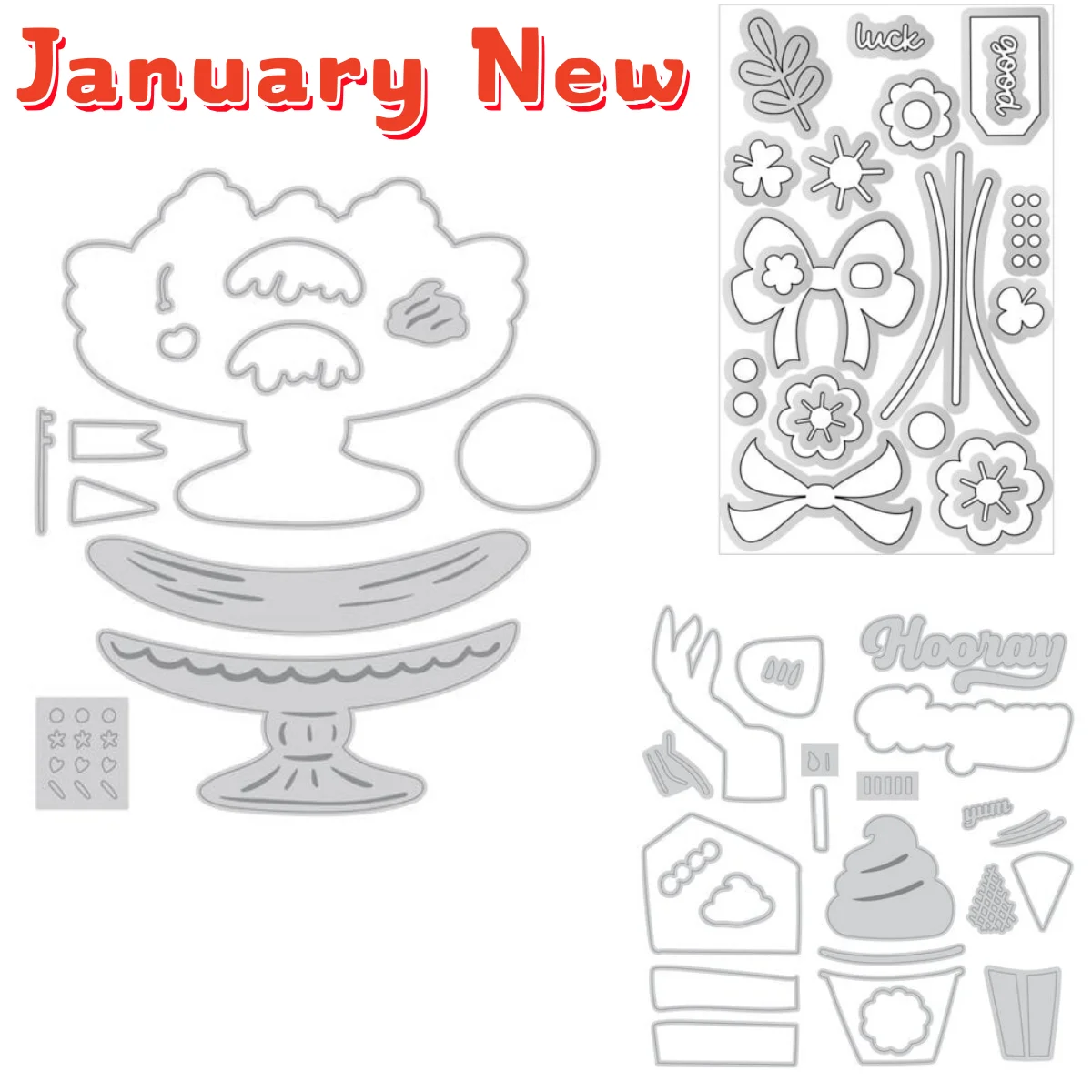 

Cake Flower Rainbow Butterfly Metal Cutting Dies for DIY Making Gift Card Scrapbook Embossed Craft Decoration 2026 Arrivals