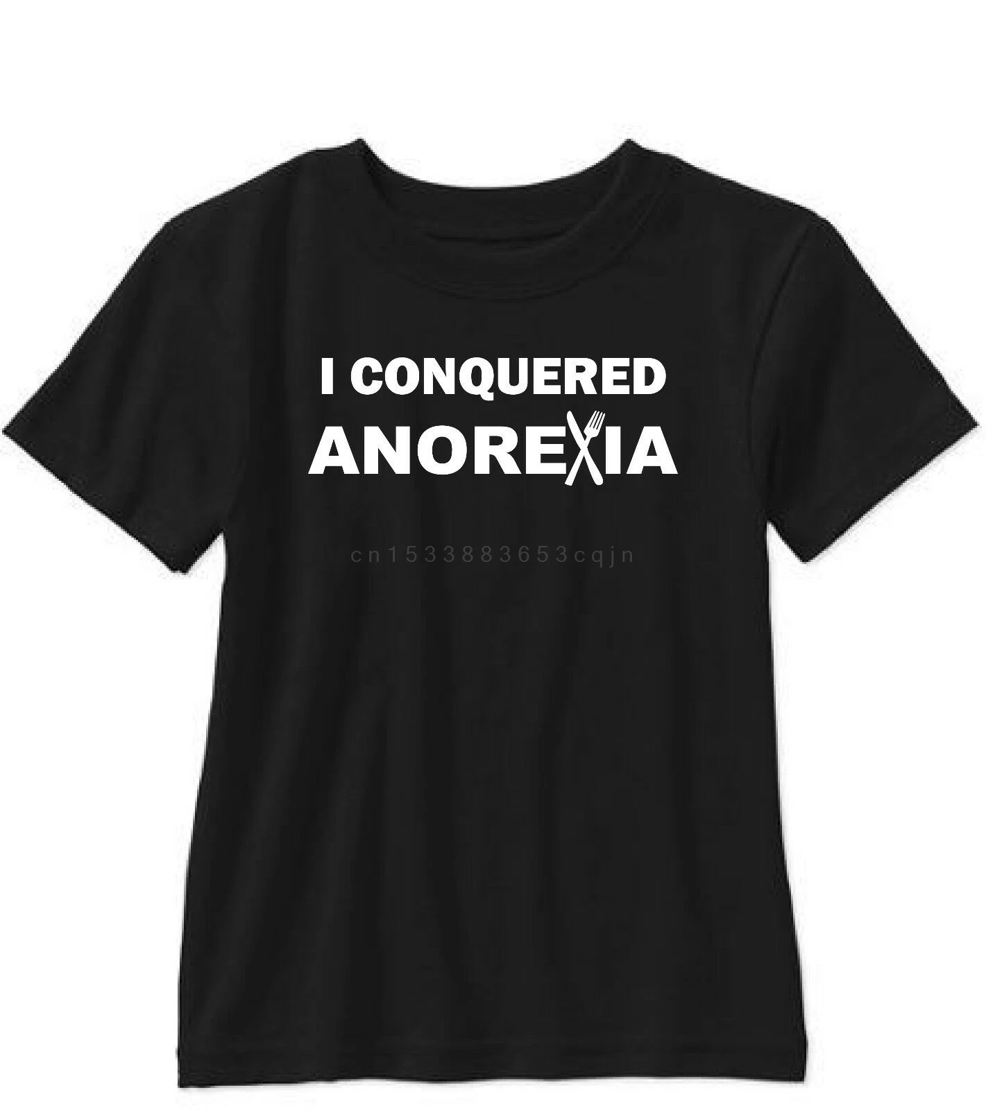 I Conquered Anorexia Mens Funny Short Sleeve T Shirt  Tee Comfortable t shirt,Casual Short Sleeve TEE T shirt printing