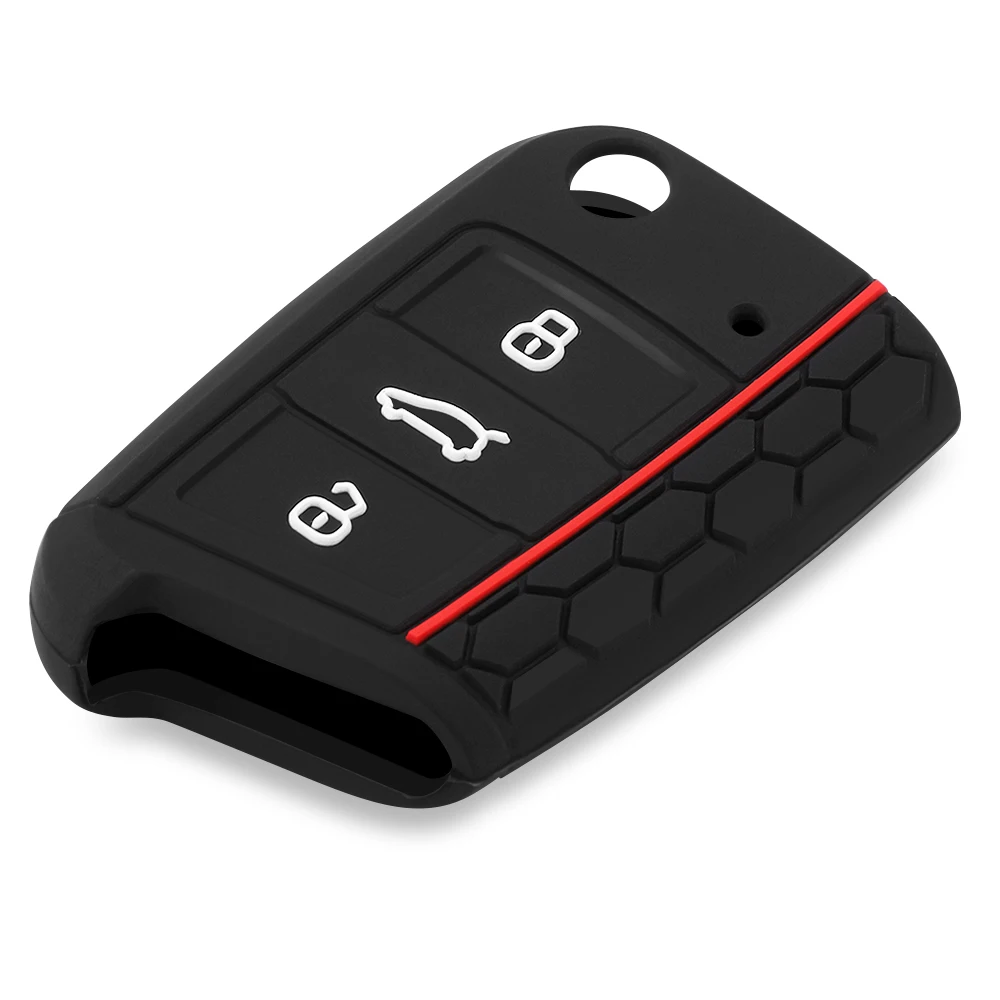 Car Key Cover Case Silicone Shell For VW Golf 7 MK7 VII Tiguan MK2 Polo Skoda Octavia A7 Kodiaq Seat Ateca Leon image 3
