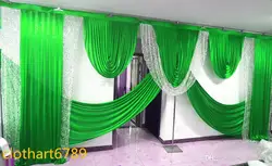 3M high*6M wide  sequin swags of backcloth design wedding stylist  for backdrop Party Curtain Celebration Stage design drapes