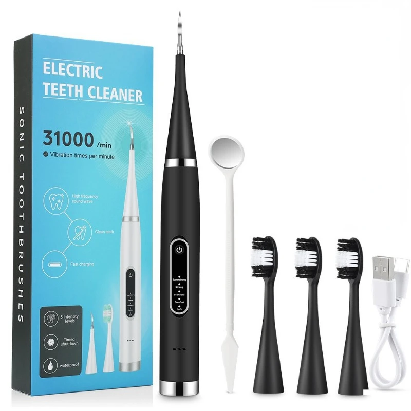 Electric Teeth Cleaner Household Dental Scaler Tooth Whitening & Cleaning Device Waterproof Tartar Remove Fresh Breath Oral Care