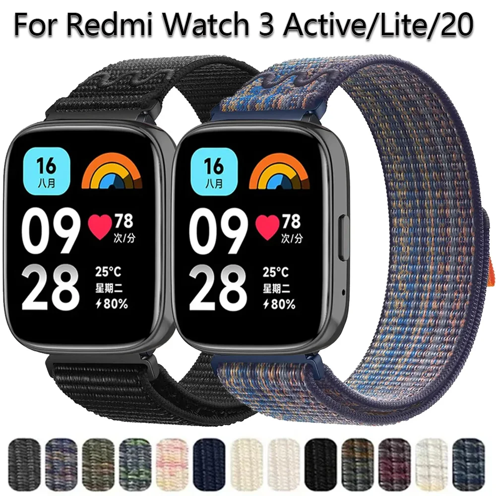 

Ремешок нейлоновый для Redmi Watch 3 Ltie, спортивный Браслет Для Xiaomi MiBand 3 Active, Samsung Galaxy Watch 6 5 4 Series, 22 мм 20 мм