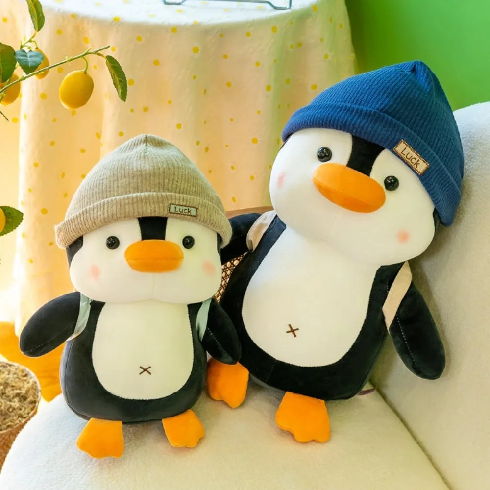 

Wearing Hat Penguin Backpack Little Penguin Doll Comfort Sleep Companion Stuffed Animals Plush Toys Plushie Stuffed Toys