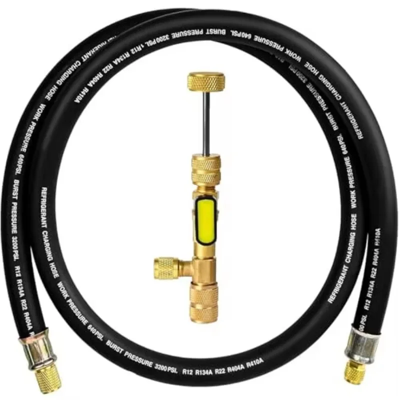 

High Quality 1/2'' Inch Refrigerant Charging Hose 3/8'' 1/2'' Connectors Sealed Durable 3200 PSI Burst Pressure for Vacuum Pump