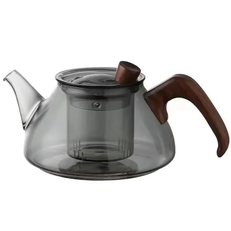 

Premium Wooden handle high temperature resistant glass teapot electric ceramic stove tea household set xiyuan teapot tea set