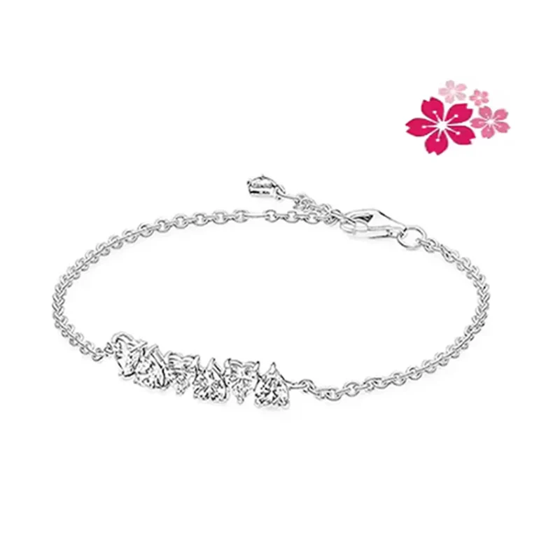 

High quality 925 sterling silver exquisite women's tennis fashion bracelet men's and women's holiday surprise jewelry