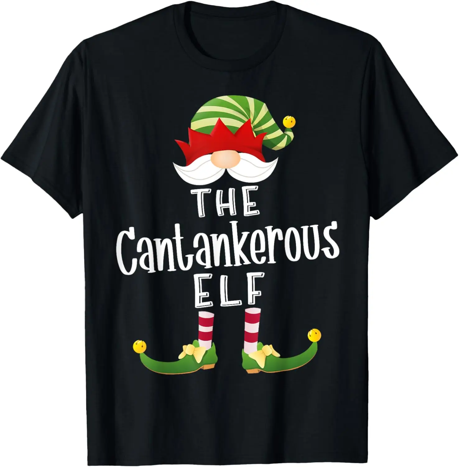 Cantankerous Elf Group Christmas Funny Pajama Party T-Shirt