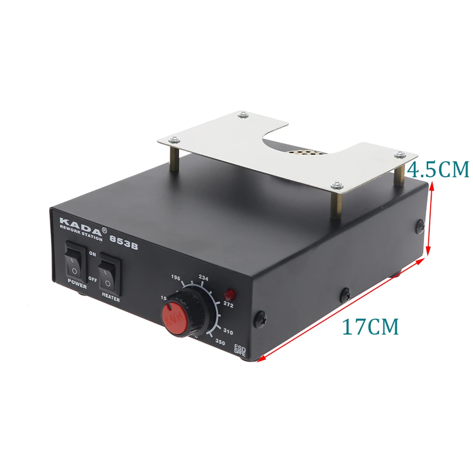 KADA 853B stasiun panas 220V 540W, stasiun pemanasan awal untuk BGA PCB BGA, stasiun daur ulang/stasiun solder udara panas