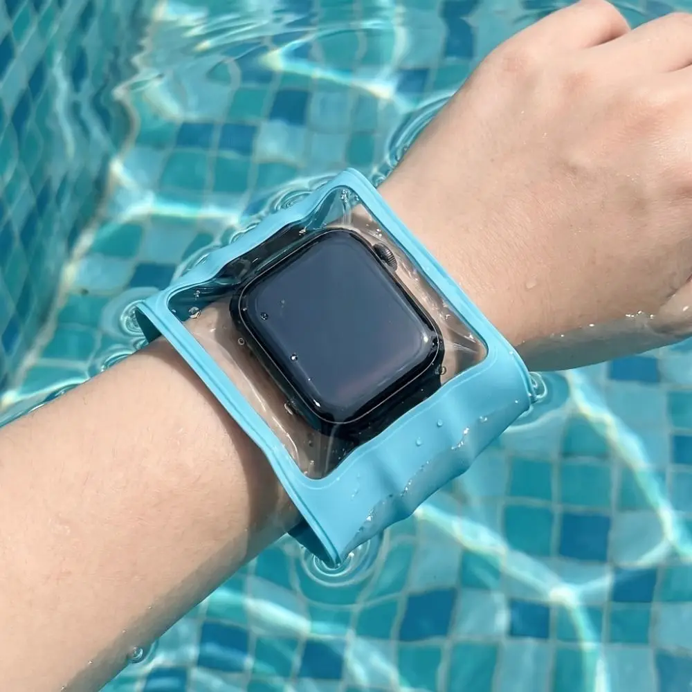 Touch Screen Smartwatch Waterproof Case IPX8 Waterproof Transparent Window Swim Smartwatch Protector
