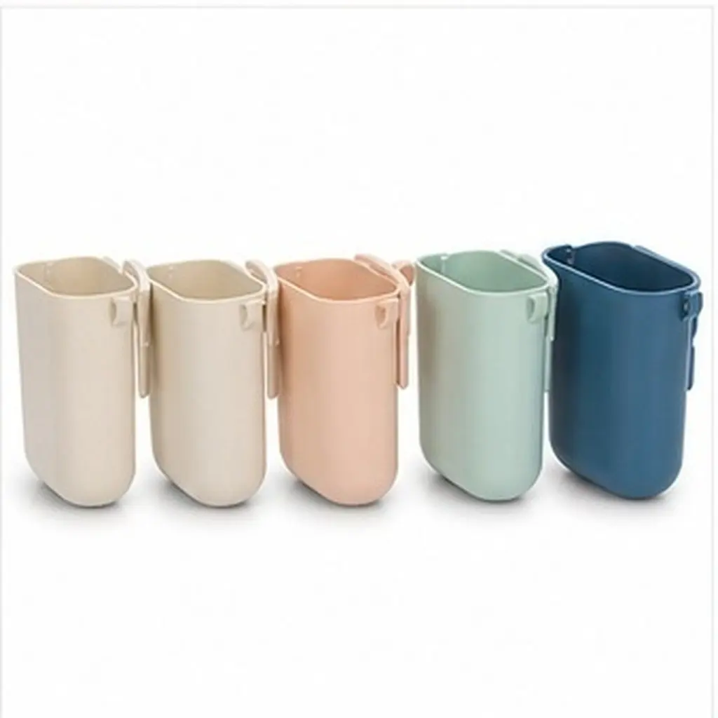 8Pcs Desktop Storage Organizer Hanging Pencil Holders Multipurpose Rolling Cart Utility Cart Accessories Makeup Brush Storage