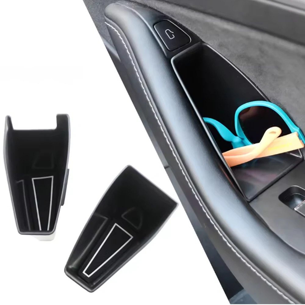 Autotürgriff-Aufbewahrungsbox für Tesla Model 3 2017-2024 Model Y 2020-2024 Innengriff-Organizer Handyhalter Zubehör – Detail 2