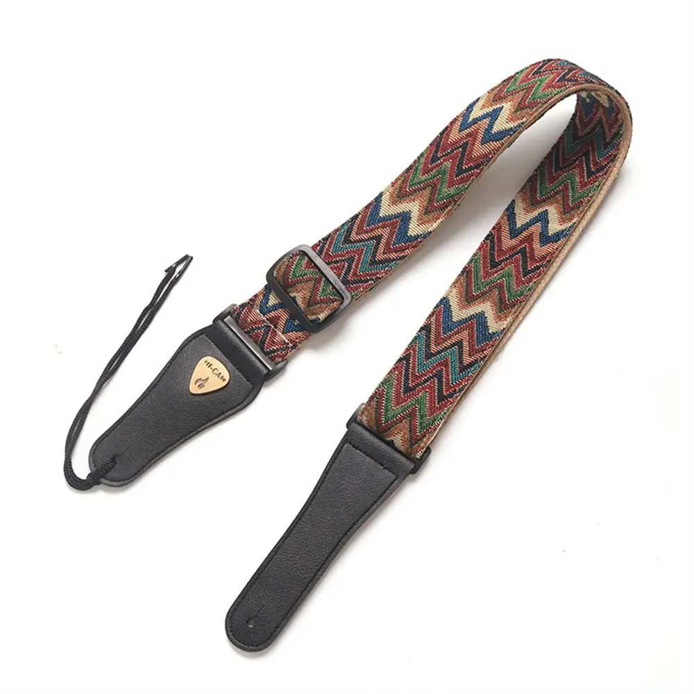 Adjustable Guitar Strap Cute Animal Colorful Printed Electric Guitar Belt Cotton Personalized Guitar Shoulder Strap