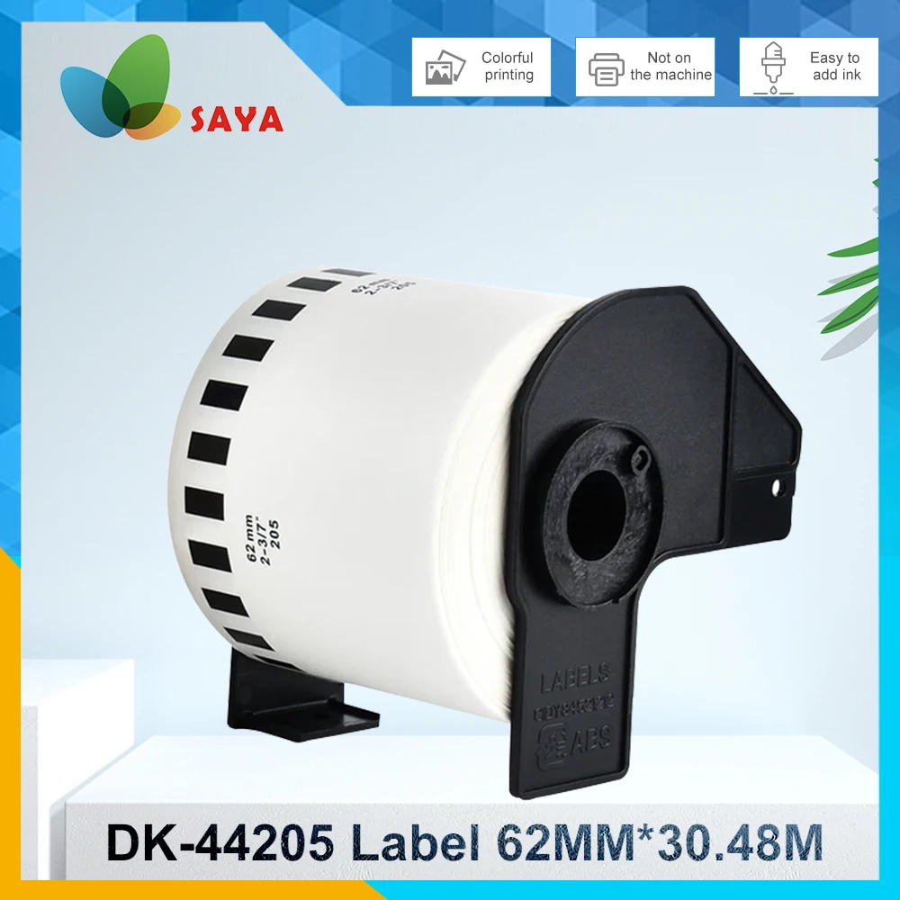 

1-4 rolls DK-4205 Thermal Paper DK-44205 Label 62mm*30.48m roll Continuous for Brother QL Label Printer White Paper DK 44205