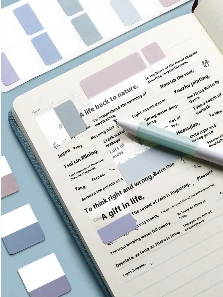 420pcs Light Colors Sticky Index Sticker Tabs, 3 Sizes 6 Colors Writable Reusable File Flag Labels for Bible image 4