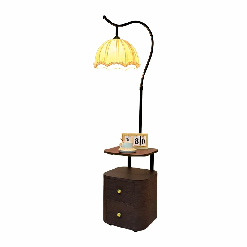 

Medieval style bedroom bedside table integrated living room sofa next to floor rack atmosphere ornament