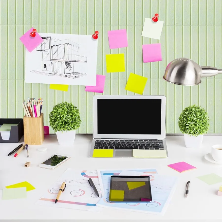 12 حزمة 47 "× 35" لوحة الفلين الكبيرة البديلة ورأى لوحة الإعلانات بلاط الحائط مع لاصق مربع آمن بلاط الفلين الكبير لفة f #2