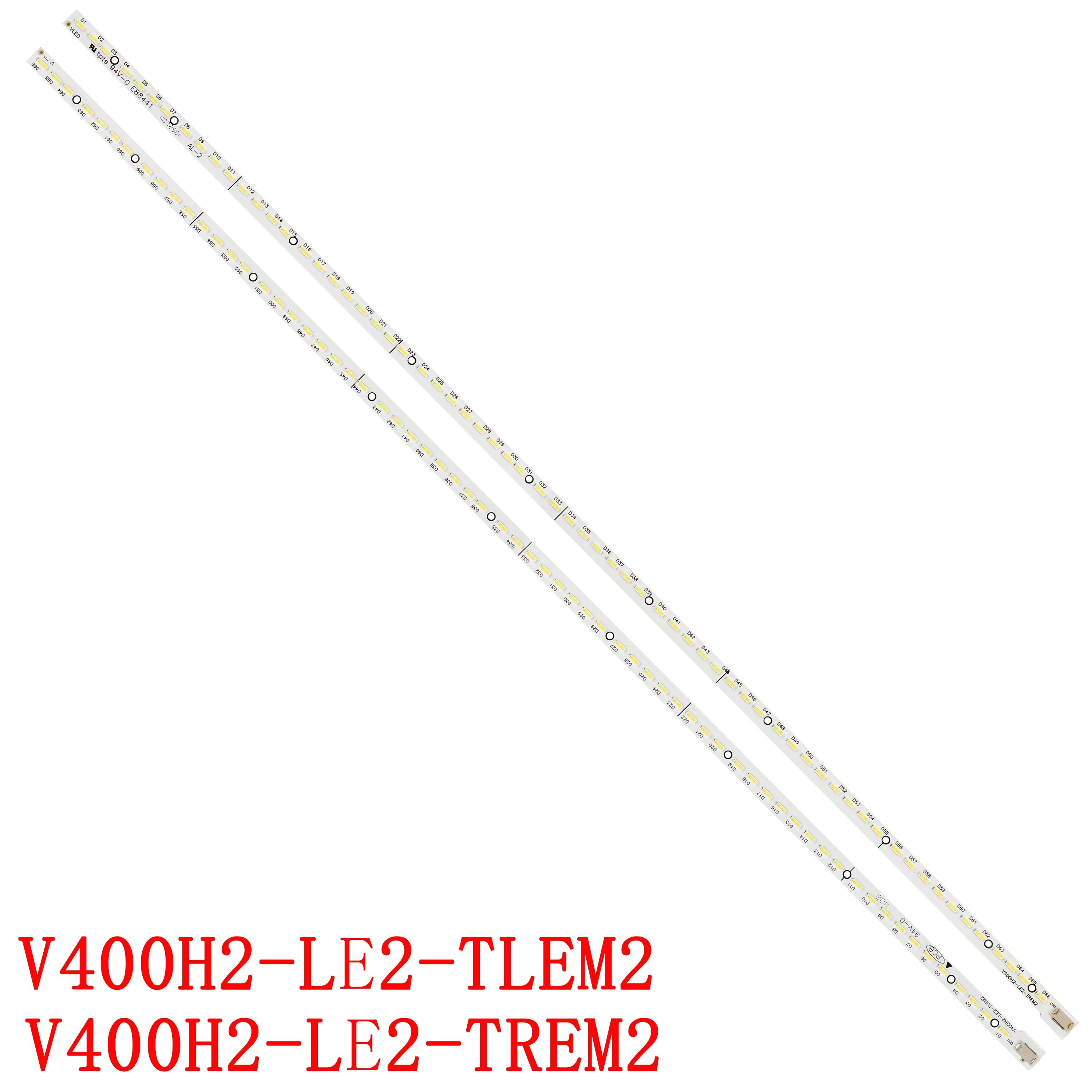 

New 2 PCS LED Backlight strip for Toshiba 40AL800 40EL100C 40SL412U V400HJ2-LE2 E187565 V400H2-LE2-TLEM2 V400H2-LE2-TREM2 TREM1