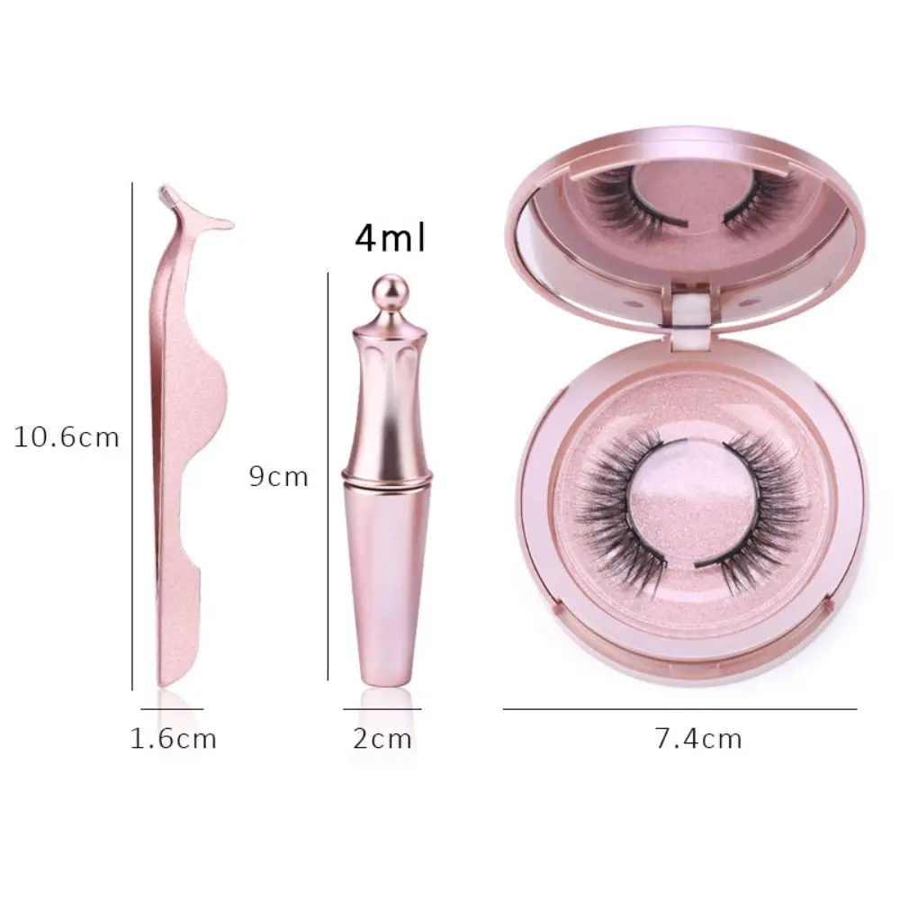 Vollstreifen-Wimpern, 5 Magnete, Wimpern, Manga-Wimpern, 3D-falsche Wimpern, Wimpern, Pinzette, magnetische Wimpern, Set, Wimpernverlängerung