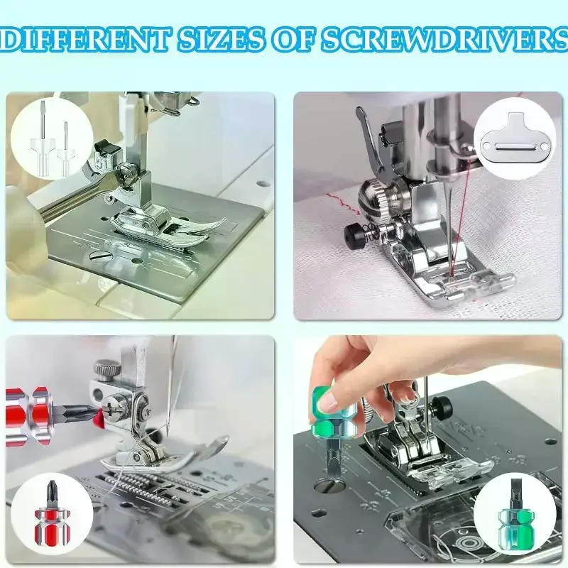15Pcs Sewing Machine Maintenance Kit Screwdrivers Tweezers Brushes Rippers And Case Sewing Machine Cleaning Kit