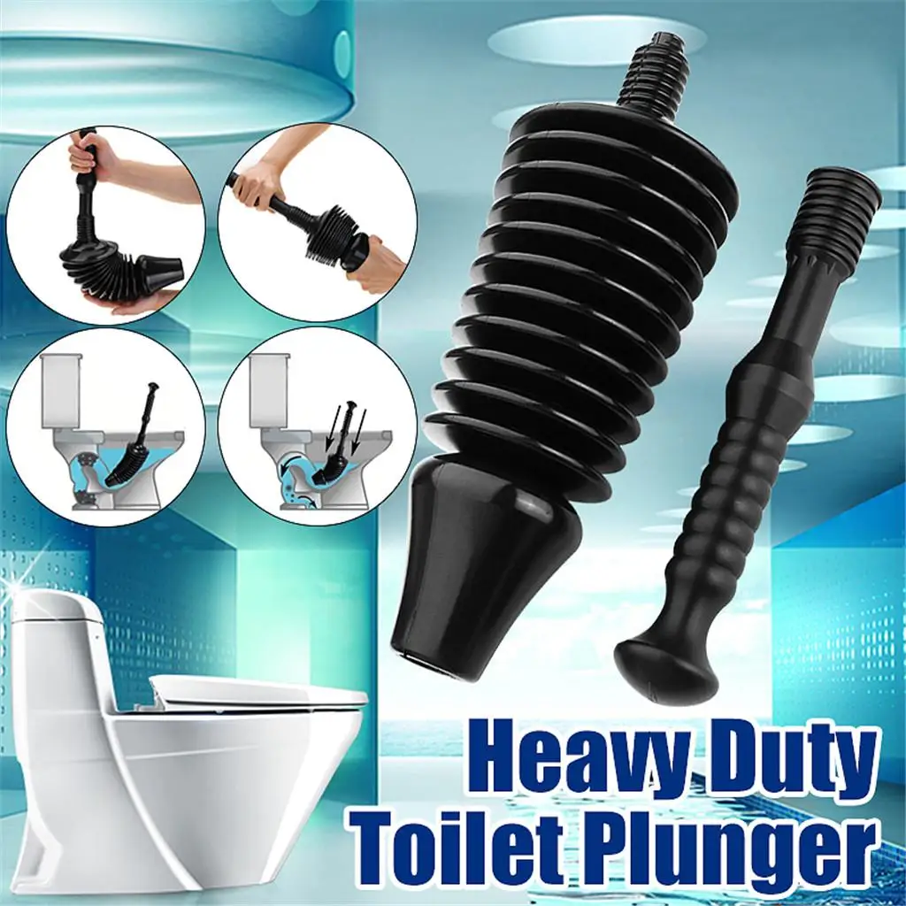 

Powerful Toilet Drain Plunger Plastic Toilet Unblocker Detachable handle