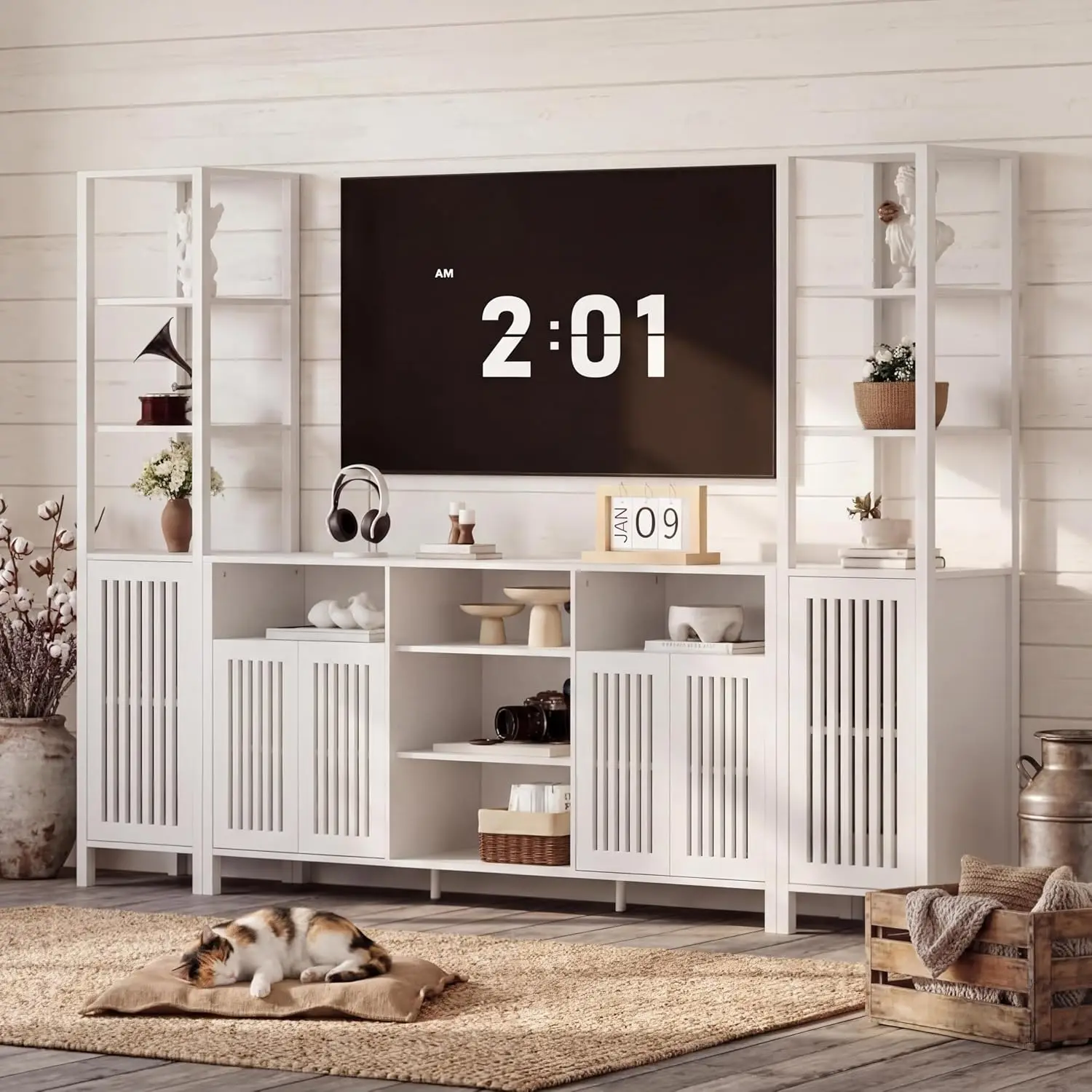 Farmhouse TV Stand Cabinet 1
