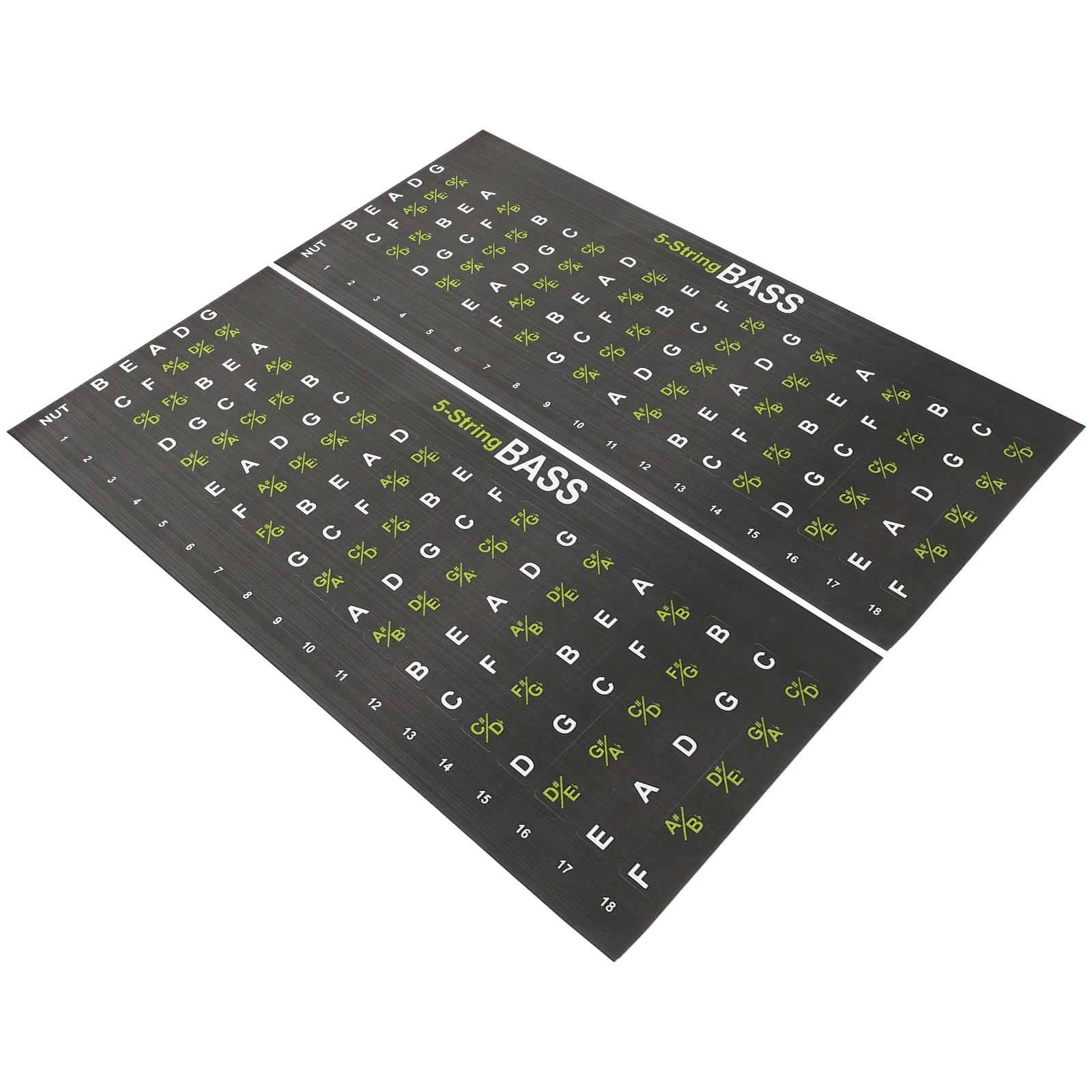 

2pcs Guitar Fretboard Stickers Bright Clear Notes Paper Decals Reusable Beginner Practice Scale Stickers Accessories