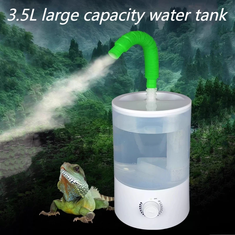 Reptile Humidifier Large Capacity Adjustable Silent Reptile Humidifier Lizard Turtle Chameleon Nebulizer Reptiles Pet Fogger