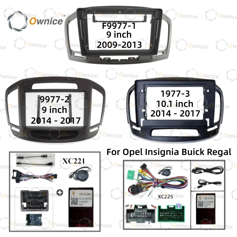 

Автомагнитола Ownice 9 для BUICK REGAL 2009-2017, Opel Insignia, Vauxhall: рамка, панель, кабель, проводка, Canbus для приборной панели