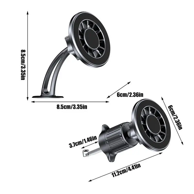 Car Magnetic Phone Mount Adjustable Auto Support Cradle Strong Magnetic Cell Phone Holder Car Accessories For Truck Sedan Van