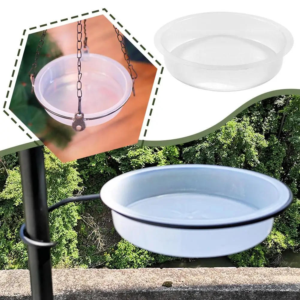 Garten-Kolibri-Wasserschale Ersatz Kunststoff-Vogelbad Schale Wildvogel-Futterstation Tränke Wasserspender – Detail 2