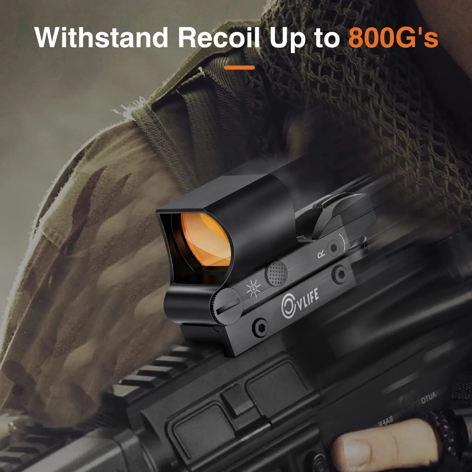 CVLIFE Riflescope 1x28x40mm Red Dot Sight Optics Absolute Co-Witness 4 Adjustable Reticles 20mm Picatinny Rail Hunting