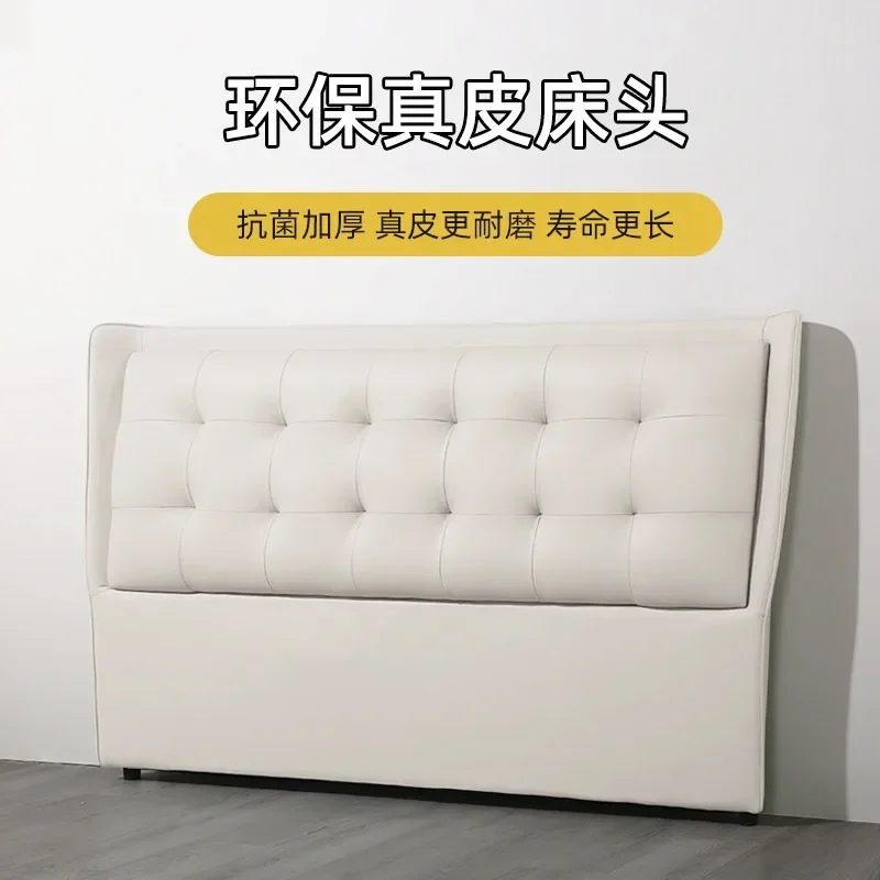 New cream wabi-**** wind leather bedside cushion backrest soft bag, buy the headboard separately, floor solid wood custom backre