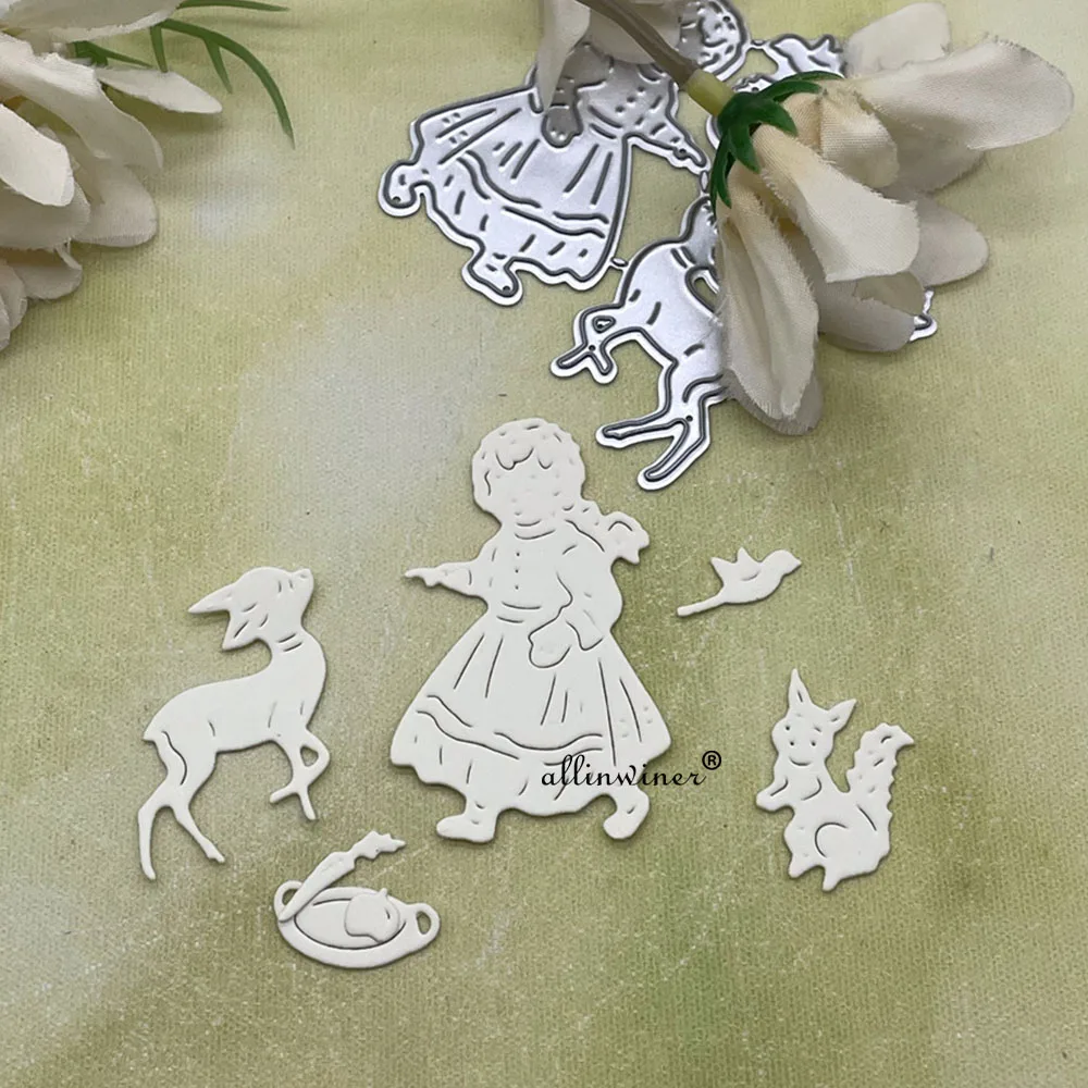 Forest Angel herten eekhoorn metalen stansmessen stencils gestanst voor DIY scrapbooking album papieren kaart embossing