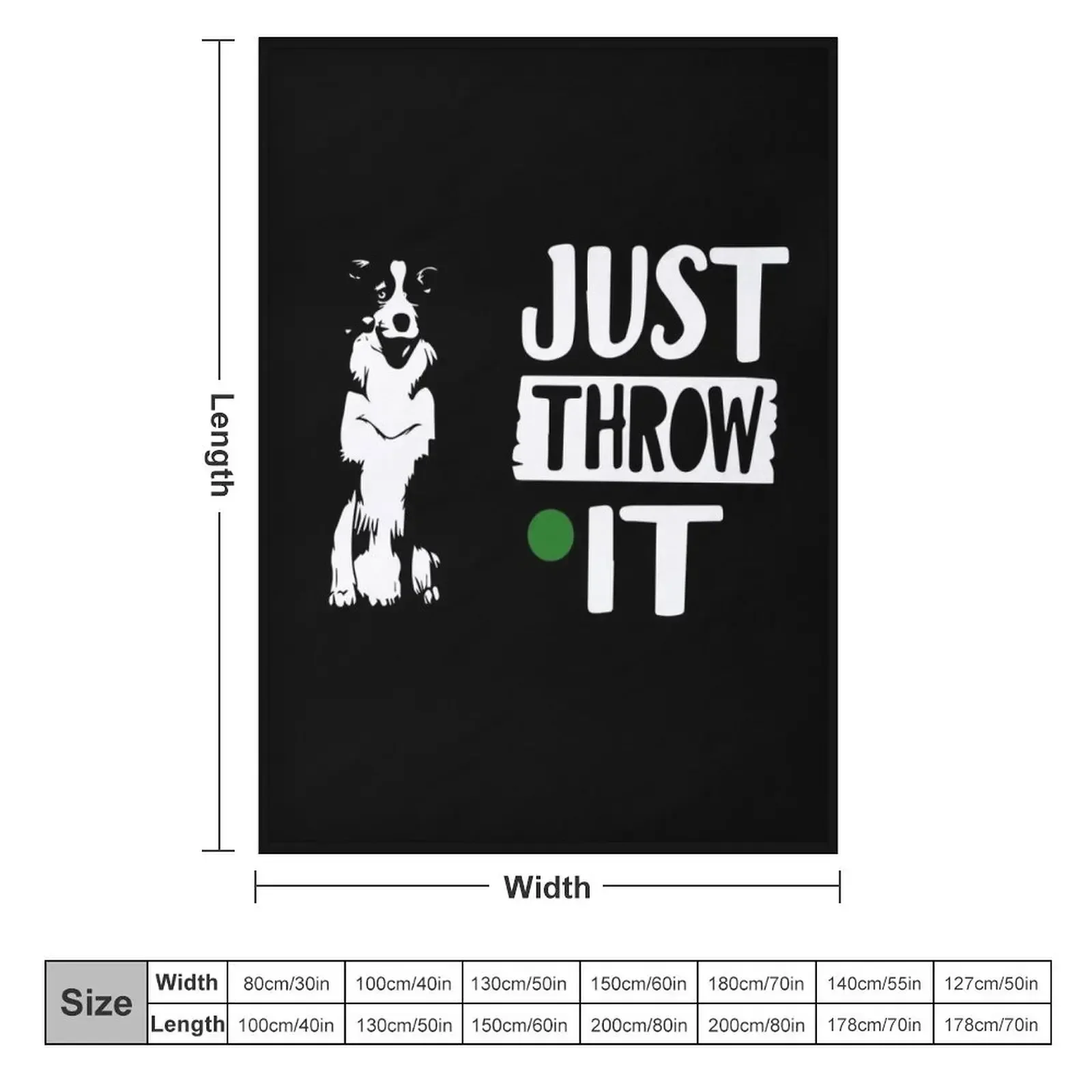 just throw it Border Collie dogs lover, funny dogs Throw Blanket for winter Picnic Sofas Bed covers Blankets