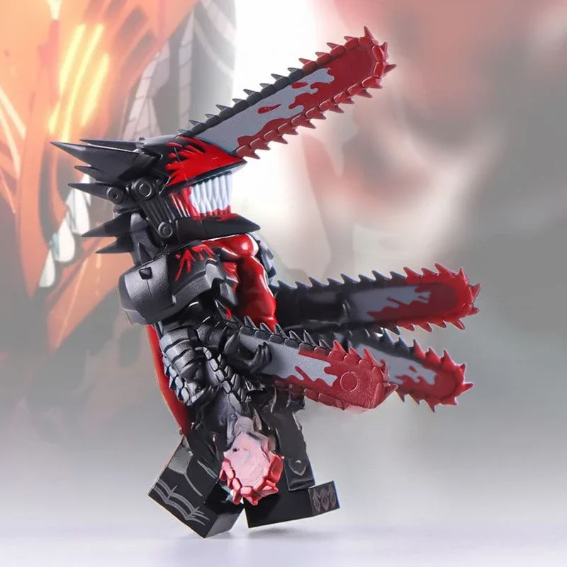 New Building Doll Chainsaw Demon Electric 2diy Puzzle Assembly Creative Toy Collection Display Boy Gift