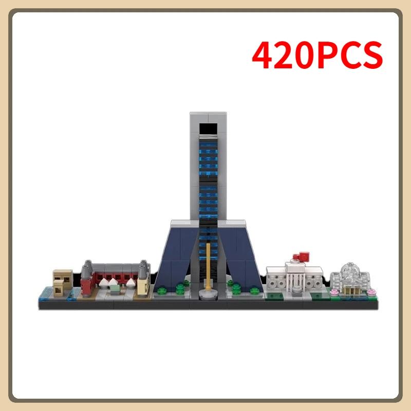 

Серия Skyline, строительные блоки Skyline Мадрида MOC-66825, креативные городские здания, сборная модель, головоломка, детская игрушка в подарок