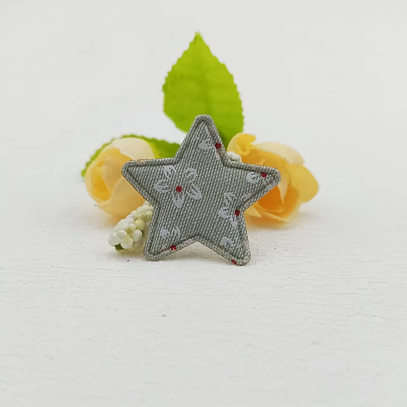60 Stück, 3,3 cm, niedliche Applikationen mit Blumen- und Sternmotiven, zum Aufnähen, für Kinder-Haarreifen, Haarspangen, Accessoires, Hüte und zur Dekoration. – Detail 10