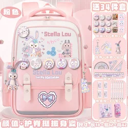 Disney StellaLou Cartable pour étudiants, sac à dos de dessin animé mignon, décontracté et léger, coussin initié, grande capacité, nouveau