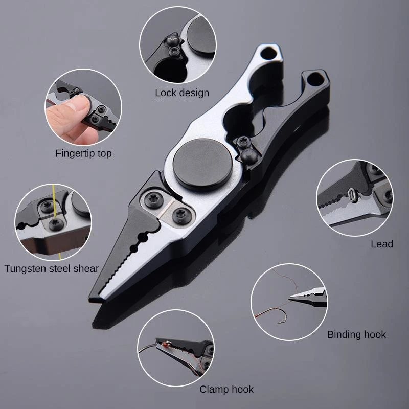 Fidget Spinner Alicates De Pesca, Luya Tongs, Micro Mini Pequeno Anel Aberto Pinças, Rock Linha De Pesca Tesoura, Brinquedos De Alívio Do Estresse