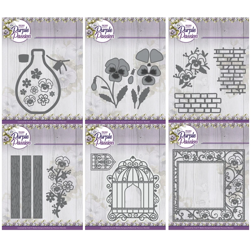 Piggy Craft Metall-Stanzformen, Stanzschablonen, Blumenvasen-Rahmen-Serie, Scrapbook-Papier-Bastelmesser, Schablonen, Stanzformen