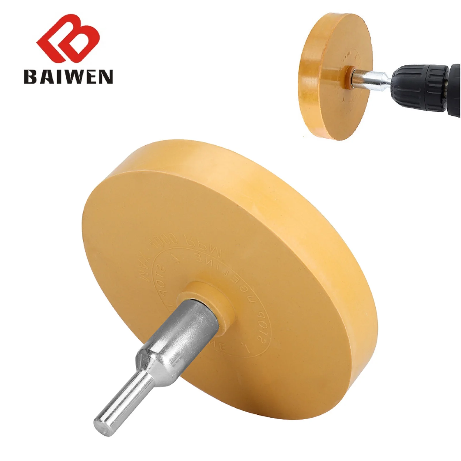 

90mm Rubber Eraser Wheel Decal Remover Eraser Wheel For Remove Car Glue Adhesive Sticker Decal Auto Repair Paint Tool