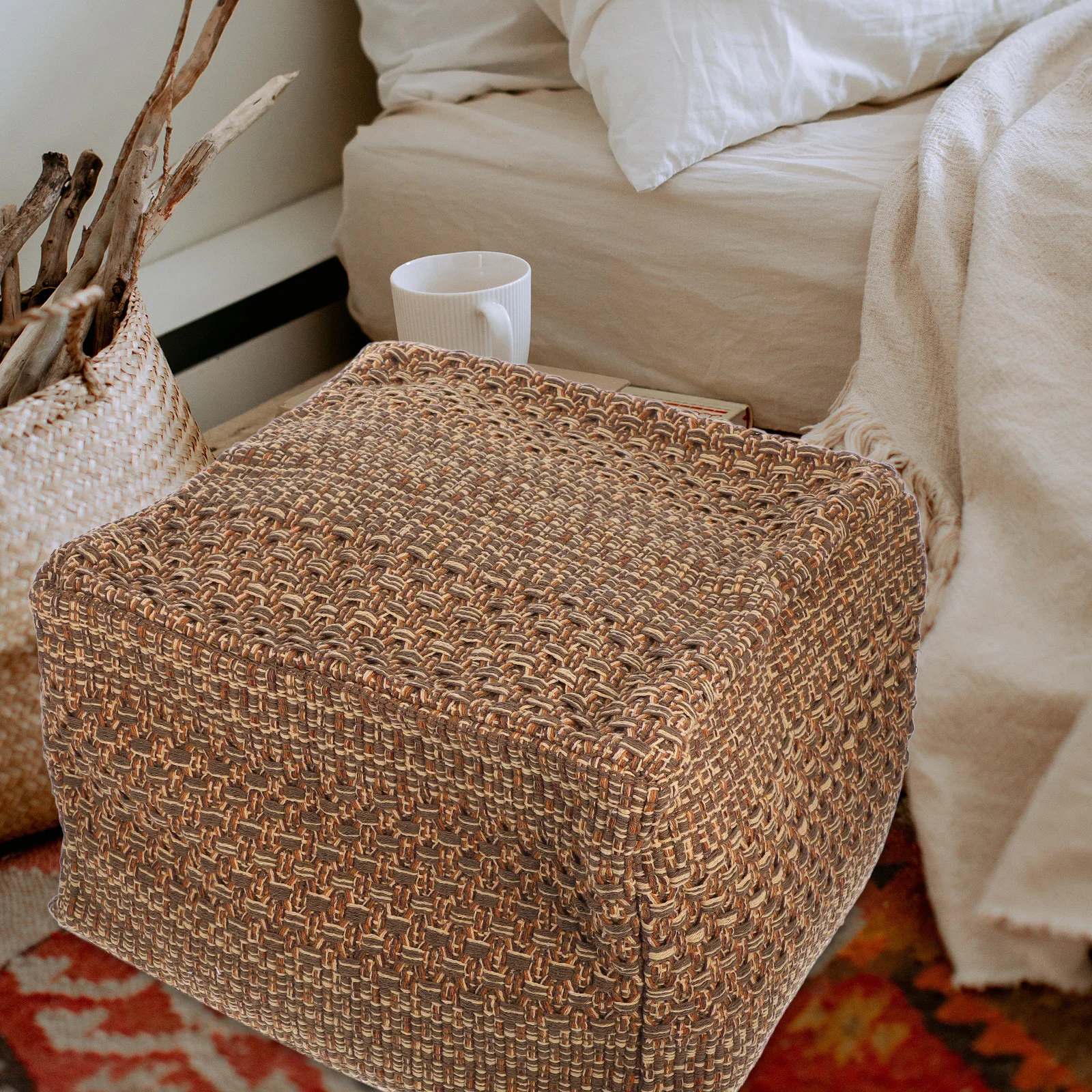 

Creative Zabuton Pad Thick Cotton Linen Square Seat Cover Detachable Floor Chair Cushion For Home Office Meditation