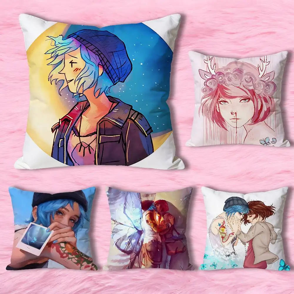 

L-Life is S-Strange Game Pillow Cases for Bedroom Living Room Sofa Home Decor Polyester Cushion Cover with Zipper