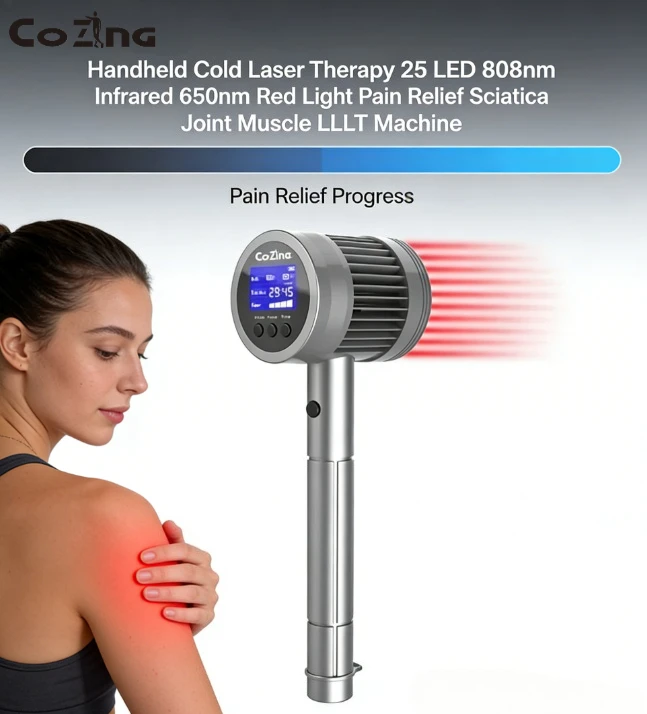 

Профессиональный 25-диодный аппарат для холодной лазерной терапии 808 нм 650 нм для облегчения боли при ишиасе и суставных болях, LLLT физиотерапевтический домашний прибор