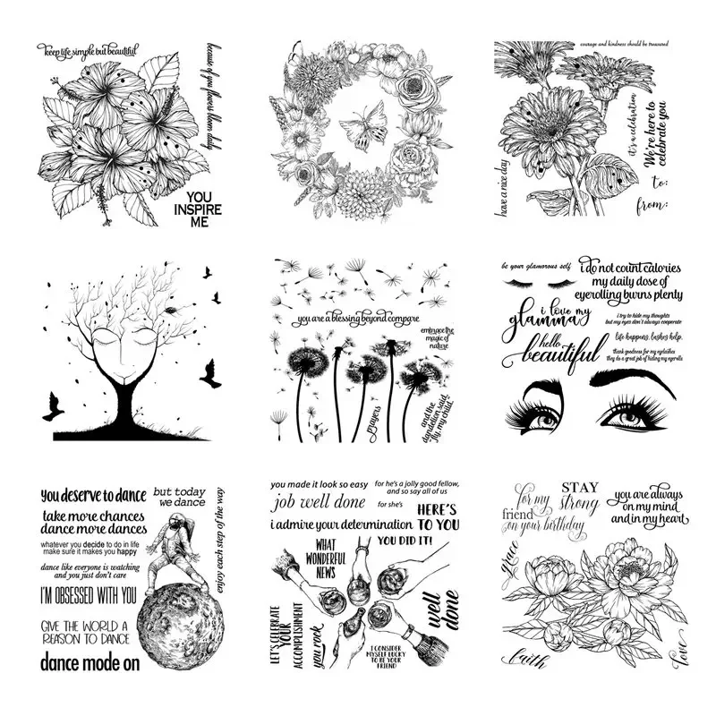 2021 New Arrival Clear Stamps For Scrapbooking Paper Making Blossom Bouquet Cheer Embossing Folders Craft Card Transparent Seal