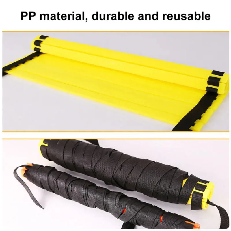 سلم خفة الحركة للتدريب الرياضي سلم سرعة نايلون، تخطيط قابل للتعديل، مثالي لكرة القدم وصالة الألعاب الرياضية والتمارين المنزلية وتدريبات القدم #6