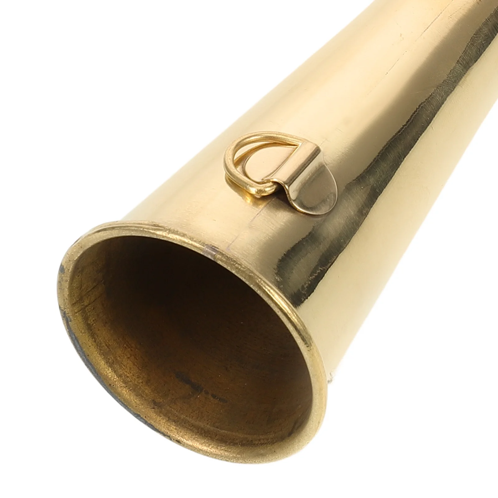 

Railway Copper-Made Bull'S Horn Design Crisp Sound Track Signal Whistle Practical Safety Outdoor Road Horn Instrument Part