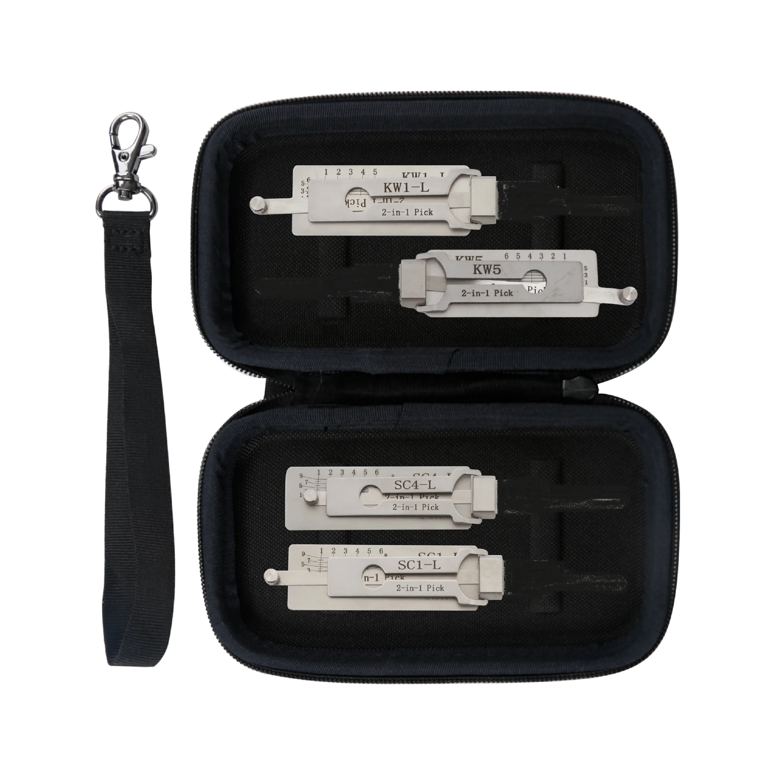 LISHI 2 IN 1 TOOL CASE Lishi KW1 , KW5 , SC1 , SC4 Decodder Full set Locksmith tools Lishi 2 in 1 CISA-5 YALE-5 YALE5-B YALE6