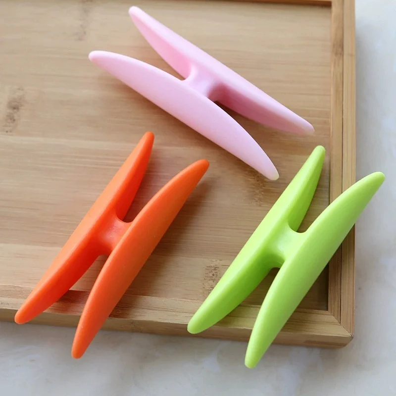 

1Pc Color H-shaped Shopping Bag Plastic Handle Portable Supermarket Shopping Buy Vegetables Anti-wear Hand Bag Carrier Clip