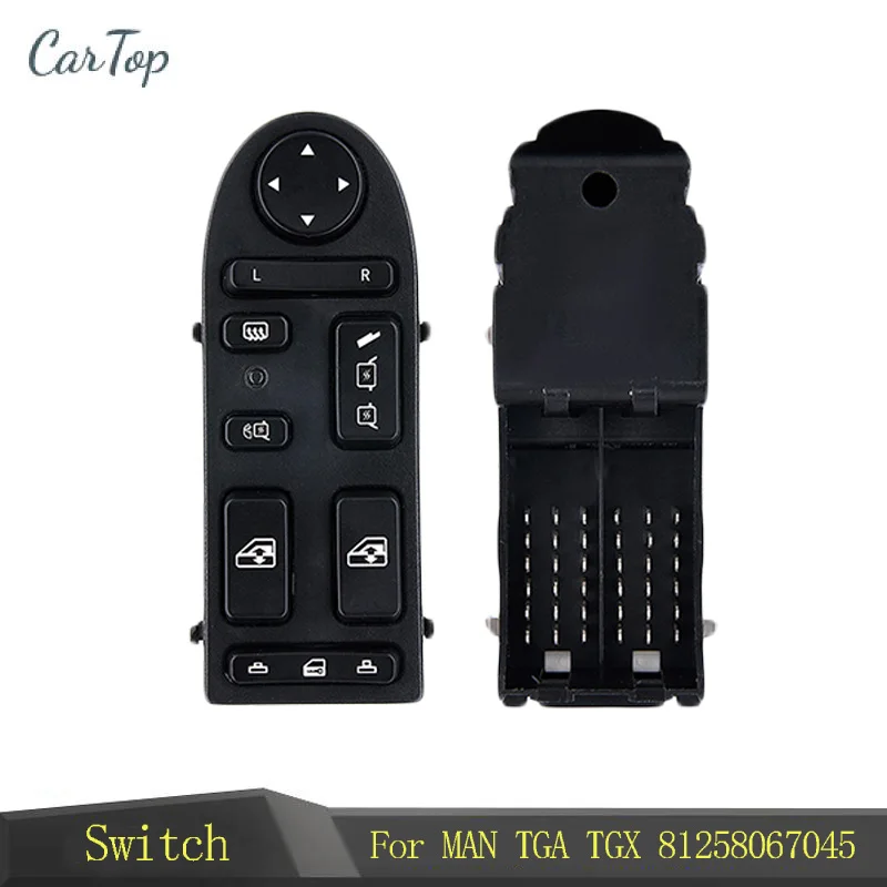 

81258067045 Front Left Electric Power Window Switch Botton For Man TGA TGX Truck 901104002 901-104-002